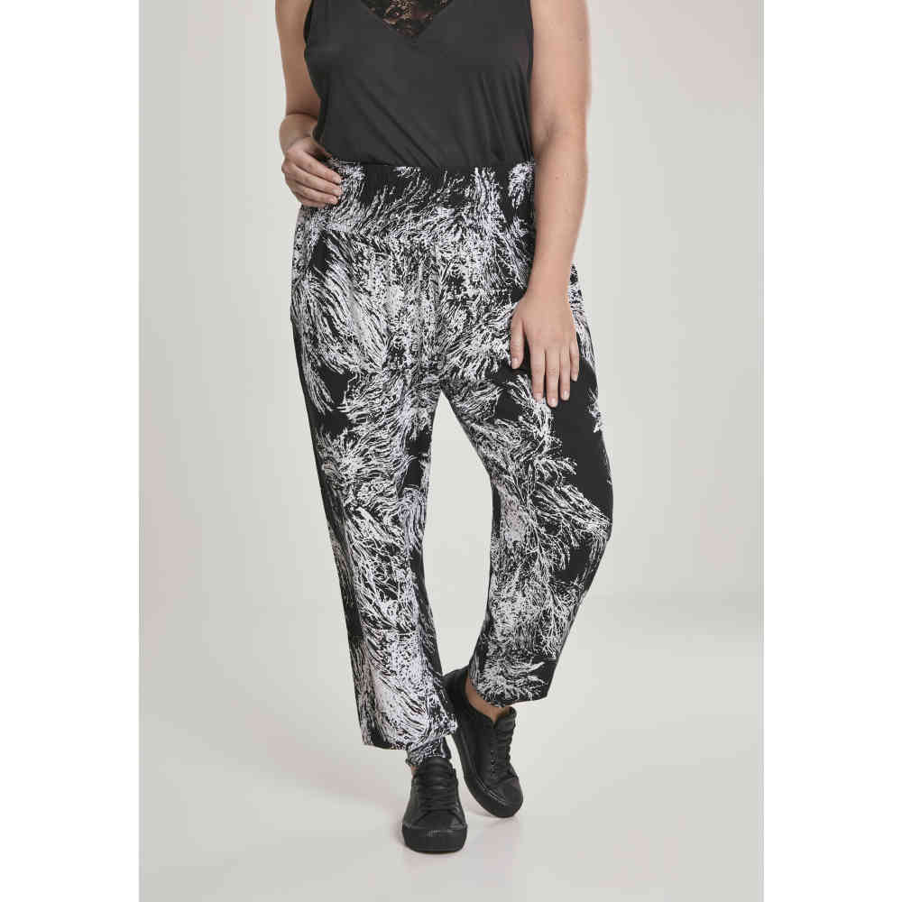 Urban Classics - Sarong Limb Harem pants - Black/White